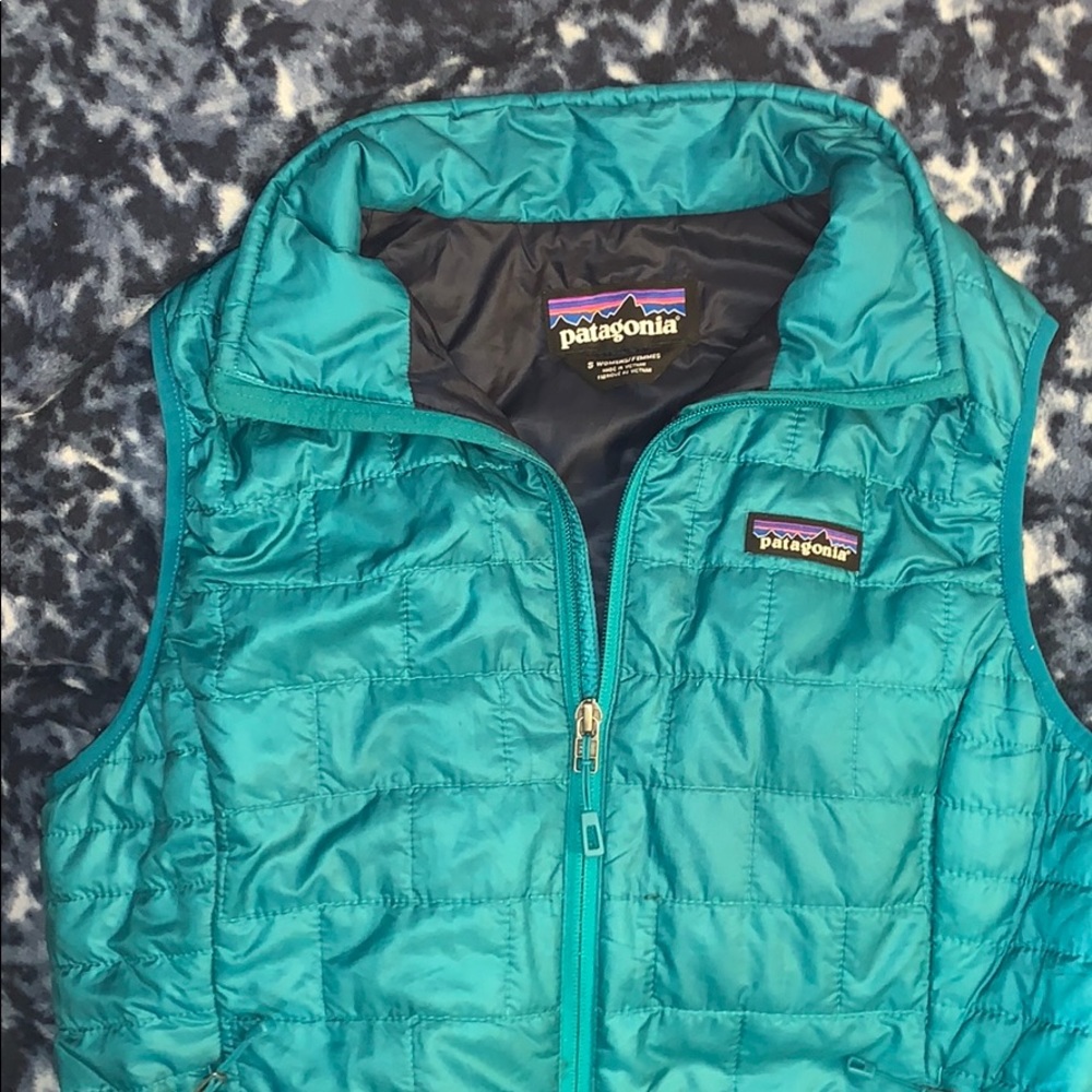 teal patagonia vest